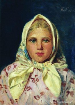 Girl in a Kerchief (Porträtt av flickan)