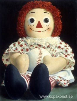 Raggedy Ann med baseball