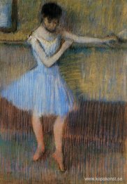 Dancer in Blue at the Barre