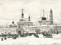 Sergiyev Posad. Nära klostrets portar