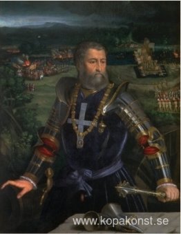 Porträtt av Alfonso I d'Este