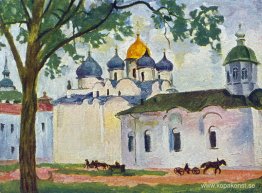 Novgorod. S:t Sophia-katedralens torg.