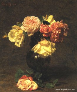 Vita och rosa rosor