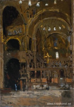 Interiör av St Mark's, Venedig