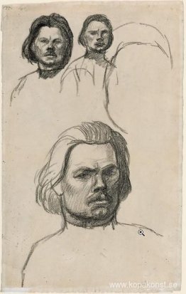 Studier av Porträtt av Maxim Gorki