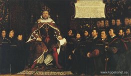 Henry VIII överlämnar en charter till Thomas Vicary, till minne