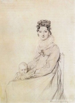 Madame Alexandre Lethiere, född Rosa Meli, och hennes dotter, Le