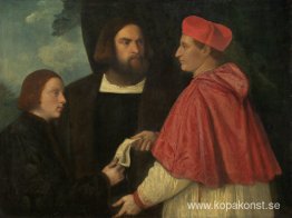 Girolamo och kardinal Marco Corner investerar Marco, abbot av Ca