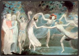 Oberon, Titania och Puck med Fairies Dancing