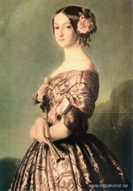 Porträtt av Francisca Caroline Gonzaga de Bragança, prinsessan d