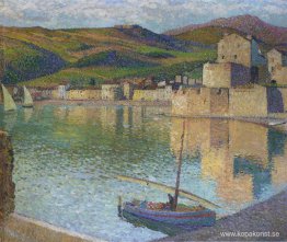 Blå båt i Port Collioure